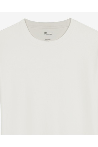 Skechers M Regular Box Logo T-shirt Erkek Beyaz S2620057-3855