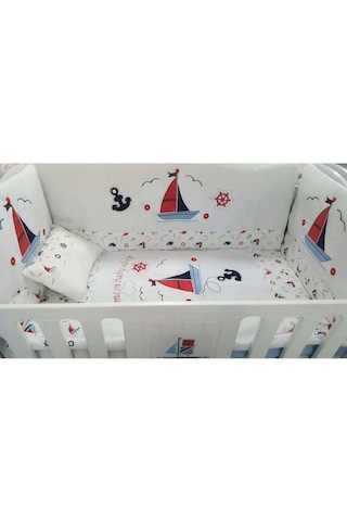 Aluç Bebe Lüx Çapalı Dümenli Nakışlı Bebe Uyku Seti (60.120 Ebatı