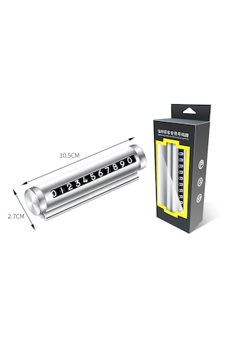 Point Araç Ön Cam Telefon Numarası Şifre Tip Numaratör Gri Silver