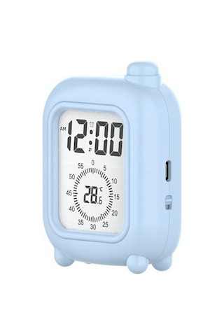 Mini Bavul Şeklinde Şarj Edilebilir Görsel Zamanlayıcı Saat Çalışma, İş, Öz Disiplin Ve Zaman Yönetimi Aracı - Mavi Mavi