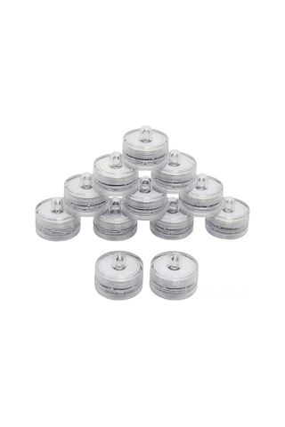 Hfambition 12 Adet Su Altı Led Işıkları - Yangısız, Su Geçirmez, Pilli Fonksiyonlu - Düğün Ve Noel Dekorasyonu Diğer