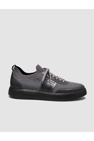 Cabani Erkek Triko Detaylı Günlük Gri Sneaker Ayakkabı Gri
