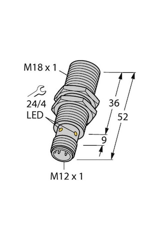 Turck 4605156 Bı8-m18-vp6x-h1141 Endüktif Sensör Artırılmış Anahtarlama Mesafesi İle