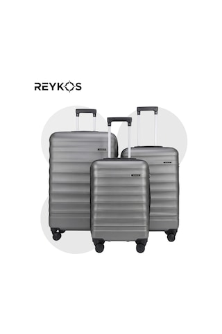 Reykos Rey-way Gri Unisex 3 Lü Valiz Seti Büyük-orta-kabin