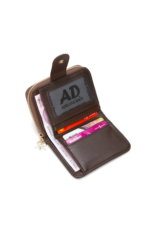 Adelina Bags Kadın Yumuşak Dokulu Küçük Cüzdan Kahve
