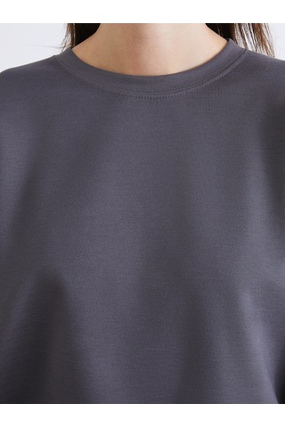 Lcw Vision Antrasit Bisiklet Yaka Kadın Sweatshirt