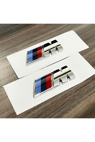 Çamurluk Bmw M Amblem Logo, Krom Metal, 1. Sınıf