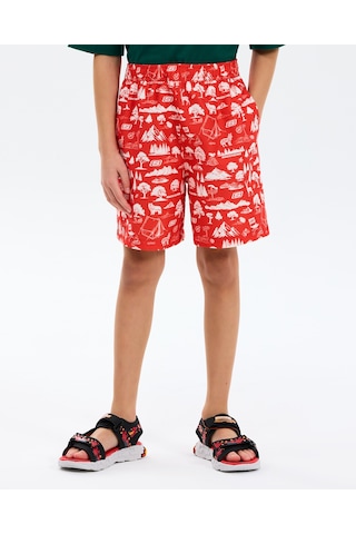 Skechers B 5 Inch Swimshort Büyük Erkek Çocuk Kırmızı Deniz Şortu Sk2610071-0120 Kırmızı