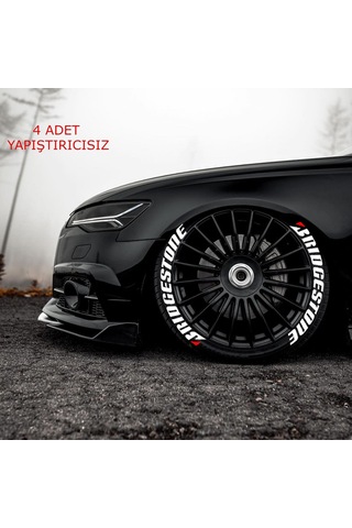 Lastik Yazısı Beyaz Bridgestone - Bridgestone Lastik Yazı - Yanında Oto Kokusu Hediyemizdir.