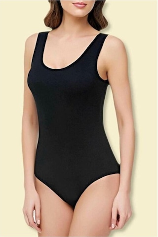 Kit İç Giyim Tutku 149 Tekli Kalın Askılı Kadın Çıtçıtlı Body - Atlet Siyah Kit İç Giyim Tutku 149 Tekli Kalın Askılı Kadın Çıtçıtlı Body - Atlet Siyah
