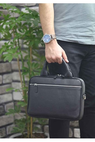 Guard Siyah Hakiki Deri 11' İnç Laptop Ve Evrak Çantası // Grd260725wt1334 Diğer