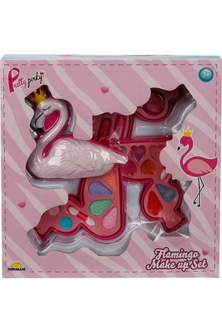 Sunman Flamingo Şekilli 3 Katlı Makyaj Güzellik  Seti