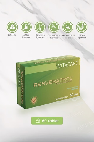 Resveratrol 60 Tablet Desteği & Hücre Koruma