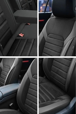 Volvo Xc70ı Facelift 2013 2.0 T5 245 Hp 2013 Uyumlu Kumaş Alcantara Oto Koltuk Kılıfı Siyah