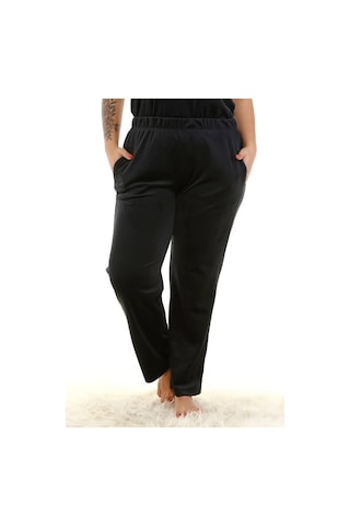 Kadife Beli Lastikli Cepli Pijama Alt