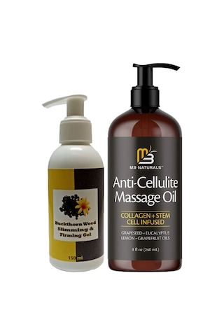 Selülitlere Son Anti Selülit Masaj Yağı Anti-cellulite 240 Ml + Buckthorn Fazla Kilolardan Kurtulma Göbek Basen Masaj Kremi 150 Ml