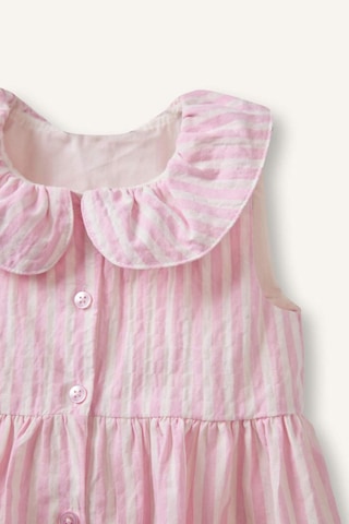 Defacto Çizgili Askılı Gofre Dokulu Elbise Kız Bebek H4778a526smpn171 Pembe-pn171