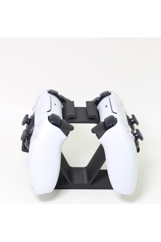Gamepad - Oyun Kolu Standı Ps5 Ps4 Xbox Pc Uyumlu Üstten Arttırılabilir Mermer Beyazı Siyah