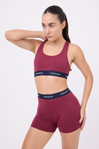 Athleshorts Yüksek Bel Kadın Uzun Boxer Şort-3272 Bordo