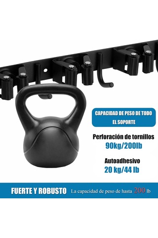 Youmex Duvarlı Süpürge Ve Mop Tutucu, 5 Konumlu 4 Paslanmaz Çelik Kanca, Otomatik Yapışkan Montaj, Garaj-mutfak-banyo İçin Düzenleyici