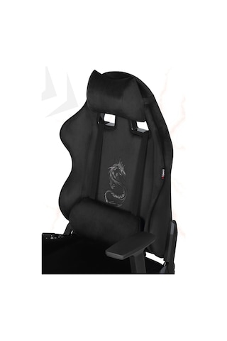 Rio Balerion Terletmez Kadife Kumaş Siyah Gaming Oyuncu Koltuğu - 13 Siyah