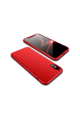 Apple Uyumlu iPhone X Kılıf Zore Ays Kapak Kırmızı