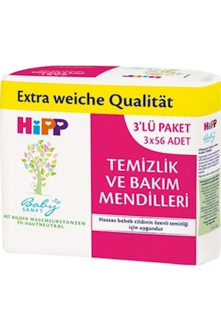 Hipp Bebek Temizlik Ve Bakım Mendili 3X56 Adet