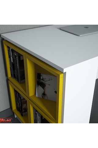 Variant Variant Box Çalışma Masası - Beyaz / Sarı Beyaz