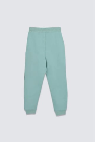 Bunny Hopp 2 Iplik Şardonlu Düz Renk Beli Bağcıklı Cepli Unisex Çocuk Eşofman Altı Yeşil