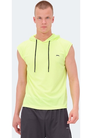 Slazenger RAG Erkek Kolsuz Neon Sarı Tişört