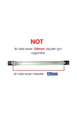 50 Adet Kare Mat Krom Metal Mobilya Kulpu Seti 128mm Mat Krom