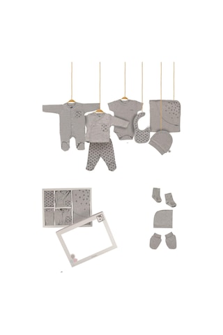 Bibaby New Dream 10 Parça Hastane Çıkışı 63132 Gri Melanj Çok Renkli