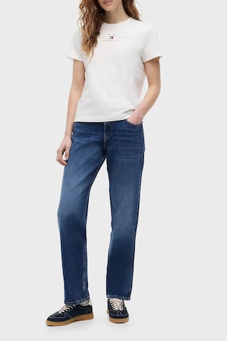 Tommy Jeans Pamuklu Regular Fit Bisiklet Yaka T Shirt Kadın T Shirt Dw0dw22789 Ybl Beyaz