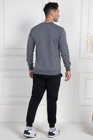 Mecit Pijama Mecit 2976 Gri İki İp Örme Spor Model Erkek Pijama Takımı Gri