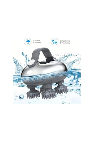 Fochsia Elektrikli Asılı İp Saç Kafa Derisi Masaj Aleti 5 İn 1 Yoğurma 96 Masaj Noktası Elde Taşınabilir Baş Kaşıyıcı Masaj Aleti Derin Saç Temizliği İçin Su Geçirmez Erkekler Babalar İçin Hediye White Silvery Altın