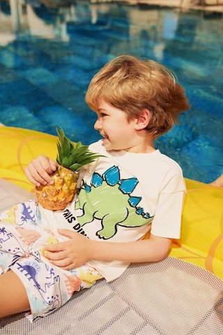 DeFacto Erkek Bebek Hayvan Desenli Micro Deniz Şortu E3519A525SMBG186 Bej