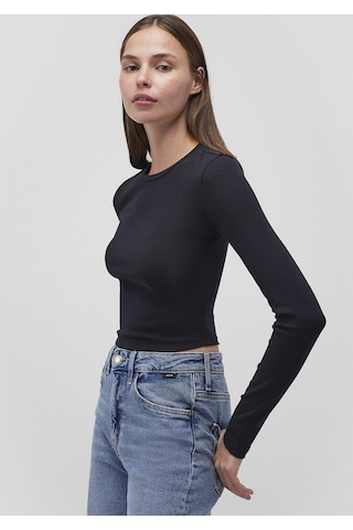 Mavi - 2li Uzun Kollu Crop Basic Tişört 1613021-70057 Beyaz