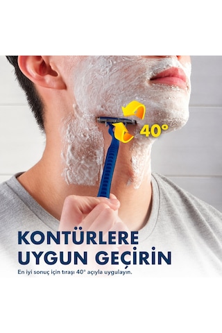 Gillette Blue3 Smooth Kullan At Tıraş Bıçağı 12 Adet, 3 Bıçaklı Erkek Tıraş Bıçağı