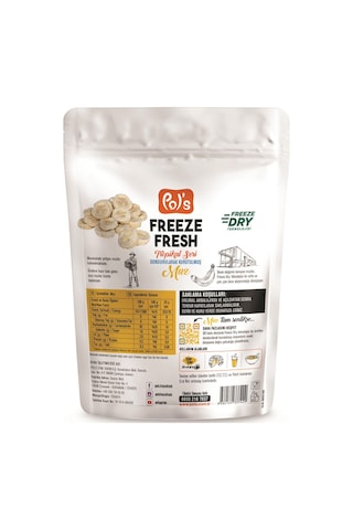 Pol's Freeze Fresh Muz 20 G X 3 Adet Freeze Dry Dondurularak Kurutulmuş Meyve 20 G