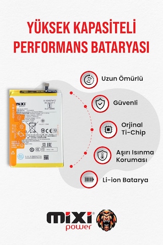 Xiaomi Redmi 13c Uyumlu Tam Kapasite Batarya