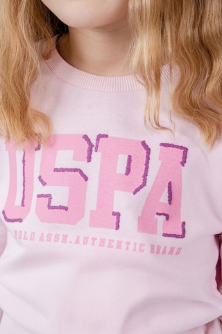 U.S. Polo Assn. Kız Çocuk Baskılı Pembe Uzun Kol Eşofman Takımı Us2706-c-v1 Us2706-c-v1