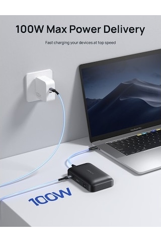 Jsaux Mp02 7in1 Type-c Pd Hub 100w Şarj Hdmı 2 X Usb 3.0 Sd Tf Kart Okuyucu Rj45 + Kablo Seti Dönüştürücü Çevirici Adaptör Hub