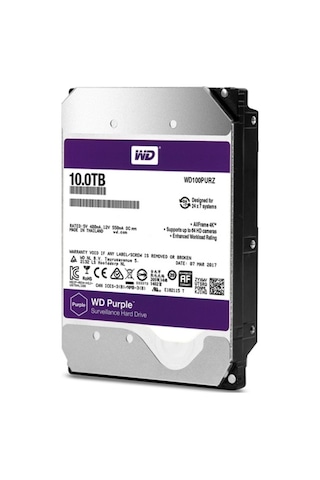 Wd 10Tb Purple 3.5 256Mb 7/24 Disk Wd100Purz