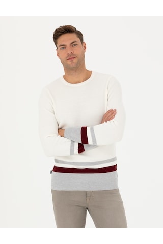 Pierre Cardin Erkek Ekru Triko Kazak 50278086-vr019 Ekru