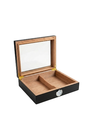 Premiumquality Recife Siyah Sedir Humidor Puro Kutusu - Trm5003