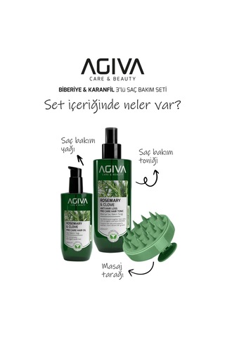 Agiva Biberiye&Karanfil Saç Bakım Yağı Seti