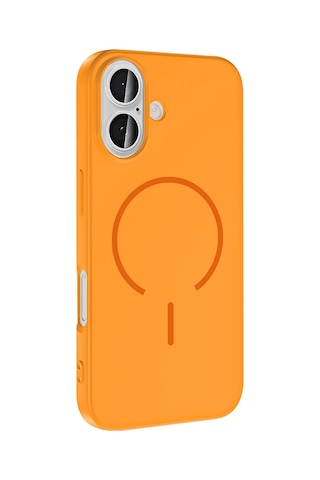 Apple Uyumlu iPhone 16 Kılıf M-safe Şarj Özellikli Sys Meta Kapak - Rose Pembe Rose Pembe