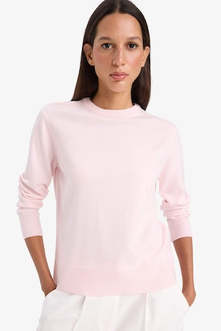 Defacto Relax Fit Bisiklet Yaka Triko Kazak C0058ax25wnpn648 Pembe