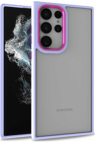 Zore Galaxy S22 Ultra Uyumlu Msra Flora Kılıf-lila Lila