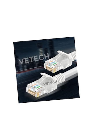 Vetech Cat6 20 Metre Ethernet Kablosu Fabrikasyon Internet Kablo Network Ağ Kablosu